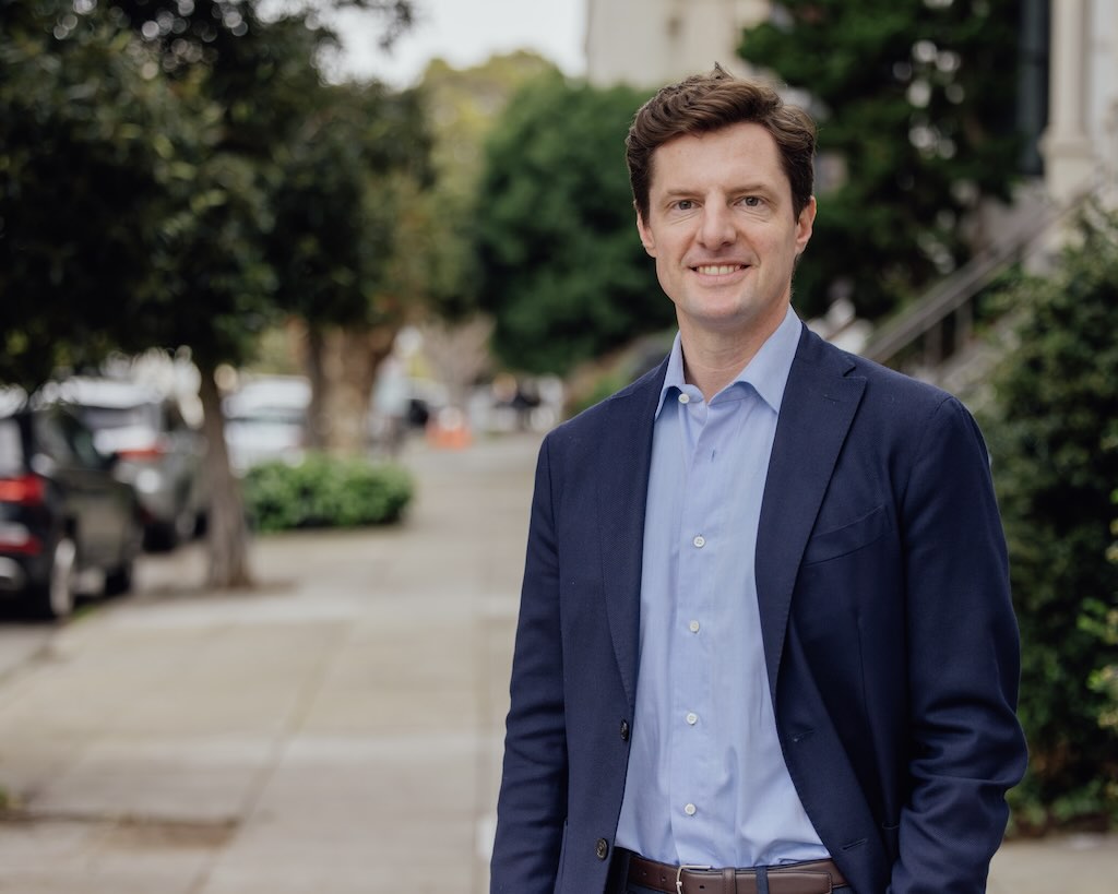 SF Board of Supervisors District 2: Stephen Sherrill Man in a blue suit faces the camera and smiles Image credit: JD Casaletto, used with permission