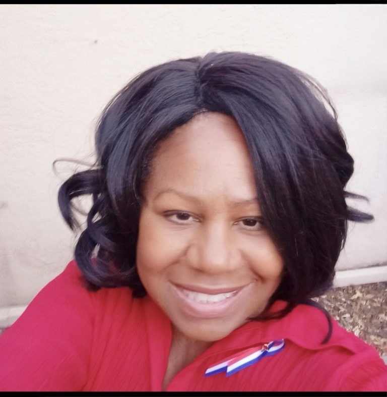 Pittsburg City Council At Large: Sonja Shephard. Picture of a woman in red top smiling. Image credit: Sonja Shephard, used with permission