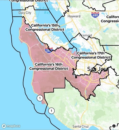 House of Representatives CA-District 16 Map